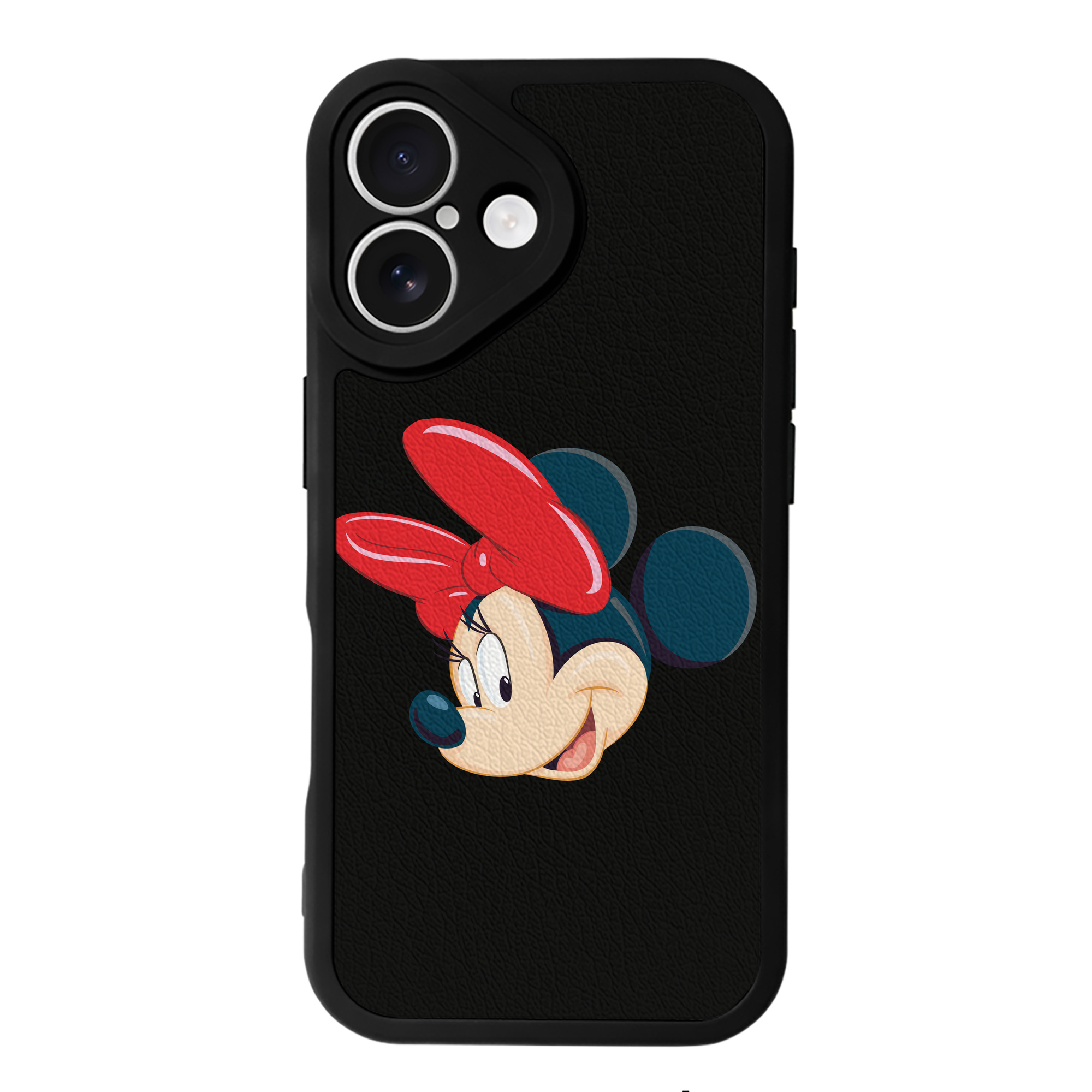 （画像用） ミッキーマウス Mickey Mouse 【iPhone 16シリーズ対応】シリコンスマホケース（レザー調） 材質：シリコン